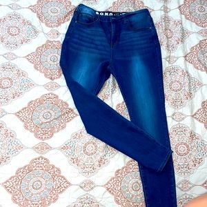 High raise skinny jeans
